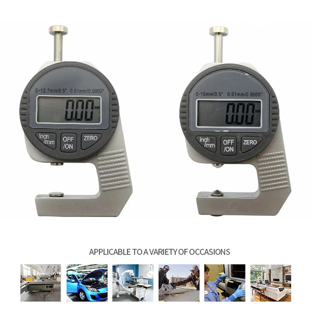 

Portable Thickness Gauge Meter With LCD Display 0-12.7/0-10MM Mini Electronic Digital Indicator Thickness Measurement Tester