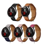 Ремешок кожаный для часов Huami Amazfit PACE, сменный Браслет для GTS GTR 2 Stratos Bip, 22 мм