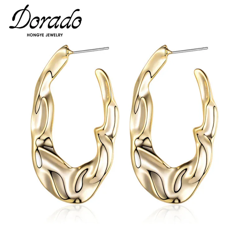 Женские серьги-кольца Dorado большие овальные украшения в современном стиле