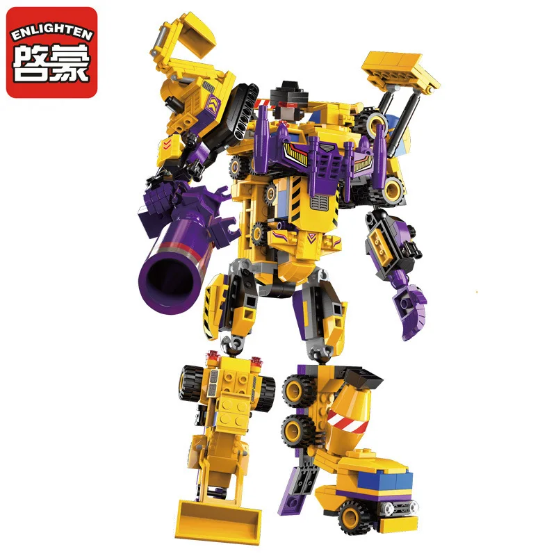 

ENLIGHTEN 7IN1 Transformer Robot Mars Creator God of War Fight Model Building Blocks Sets Toys for Children Birthday Gifts Kids