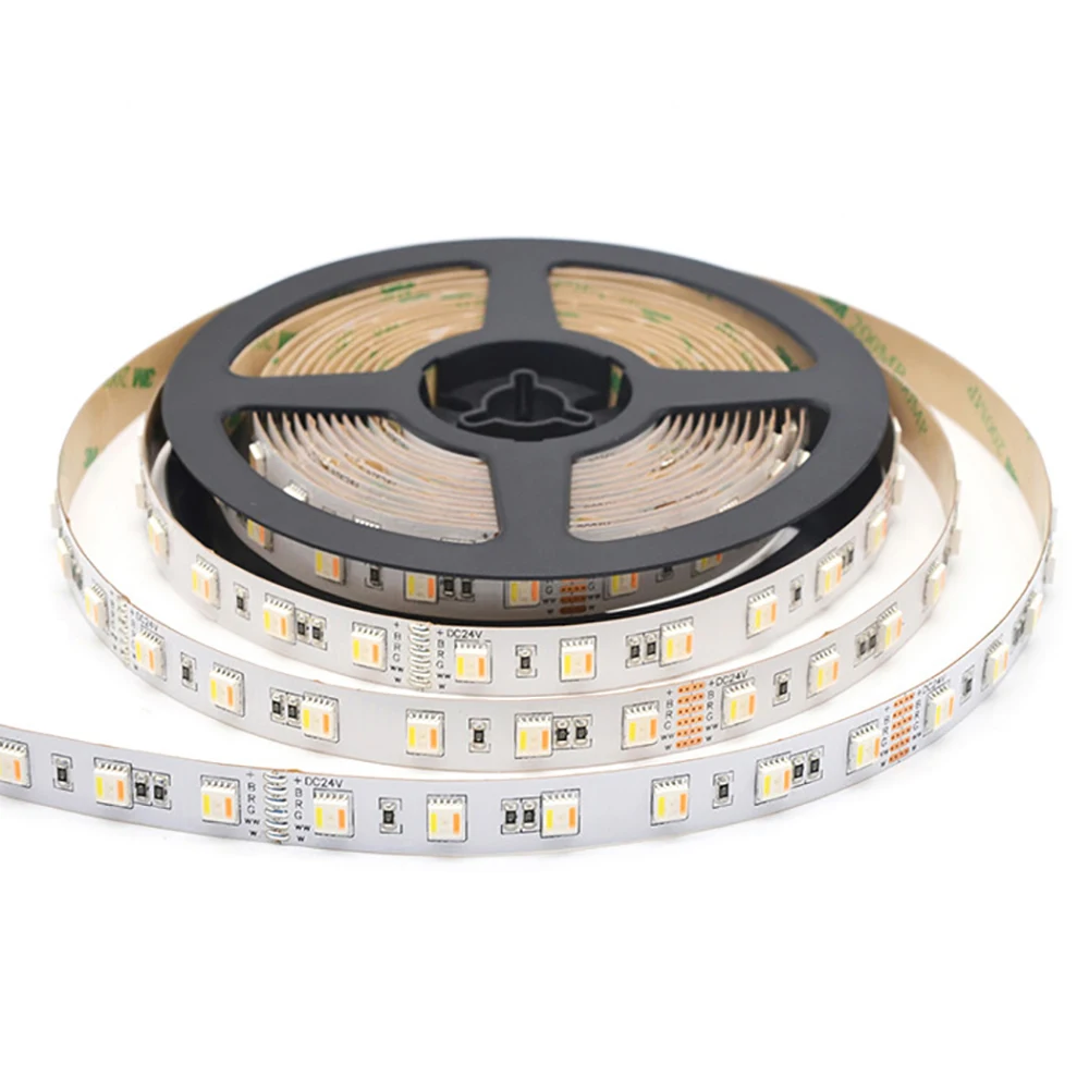 5050 SMD RGB + CCT гибкий Светодиодные ленты светильник 60led/m CW/RGB WW гибкие светодиодные