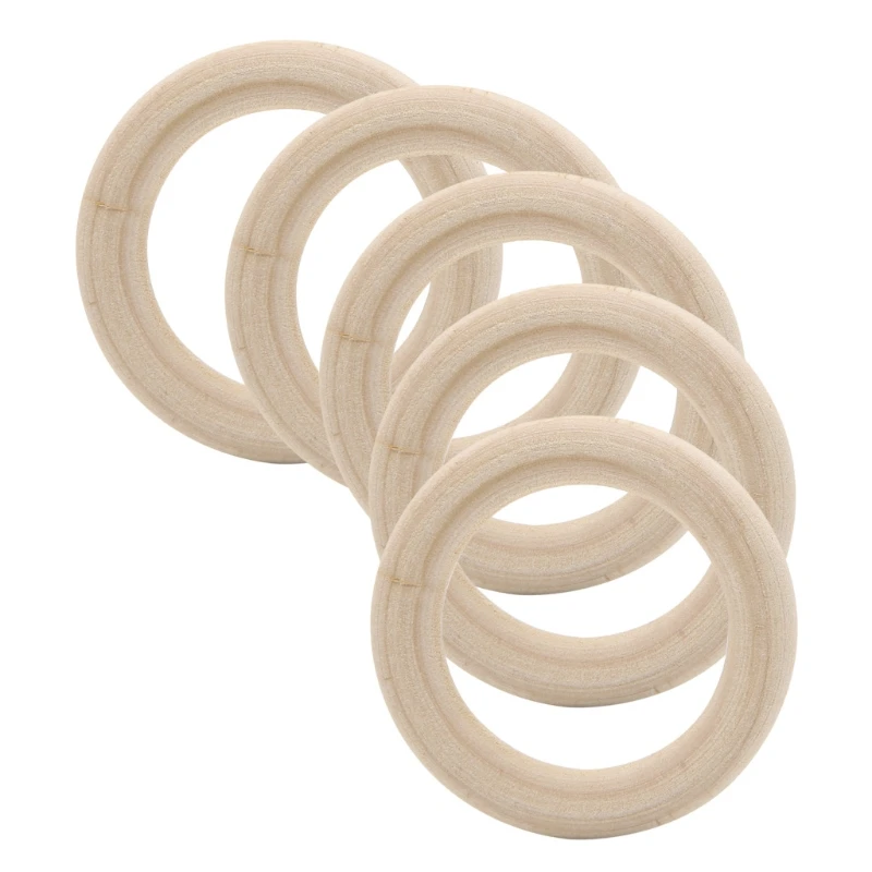 5 шт. натуральное дерево круг кольцо подвеска соединительные бусины для