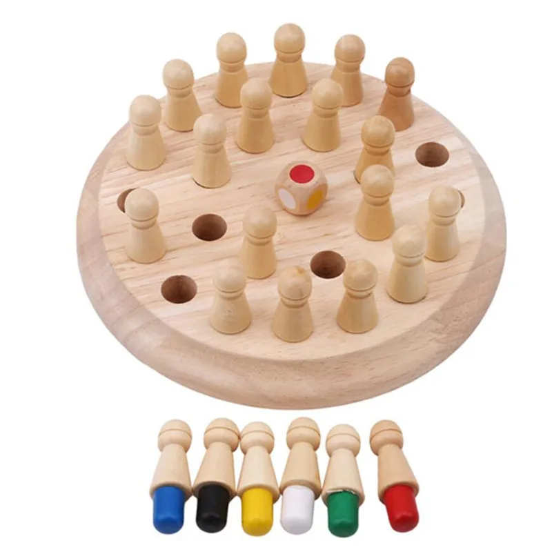 

Kids Wooden Memory Match Stick Chess Game Fun Block Board Game Educational Color Cognitive Ability Toy For Children