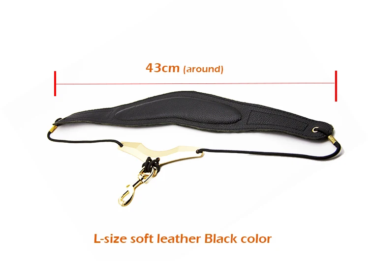 L size soft Black 1 шт. Птицы дизайн Высокое качество Натуральная кожа тенор сопрано альт саксофон ремень Sax жгут ремень для саксофона - Цвет: L size soft Black