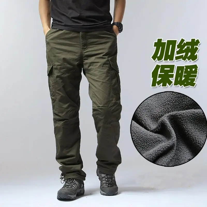 Брюки мужские осенне-зимние стандартные Свободные Комбинезоны с множеством