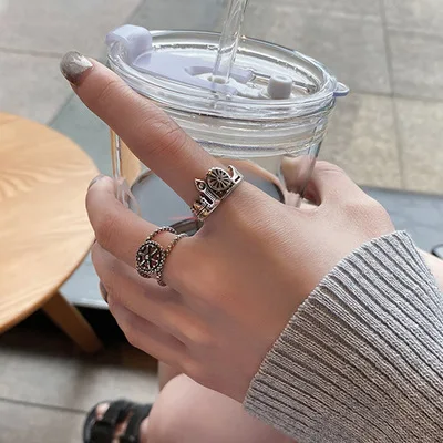 

Retro Ring For Men And Women Personality Ring Niche Design Joker Temperament Simple European And American 2021 New Style