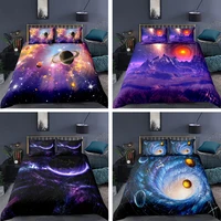 galaxy 3d bedding set out space print comfortable duvet cover set with pillowcase 23pcs home textiles twin full queen king