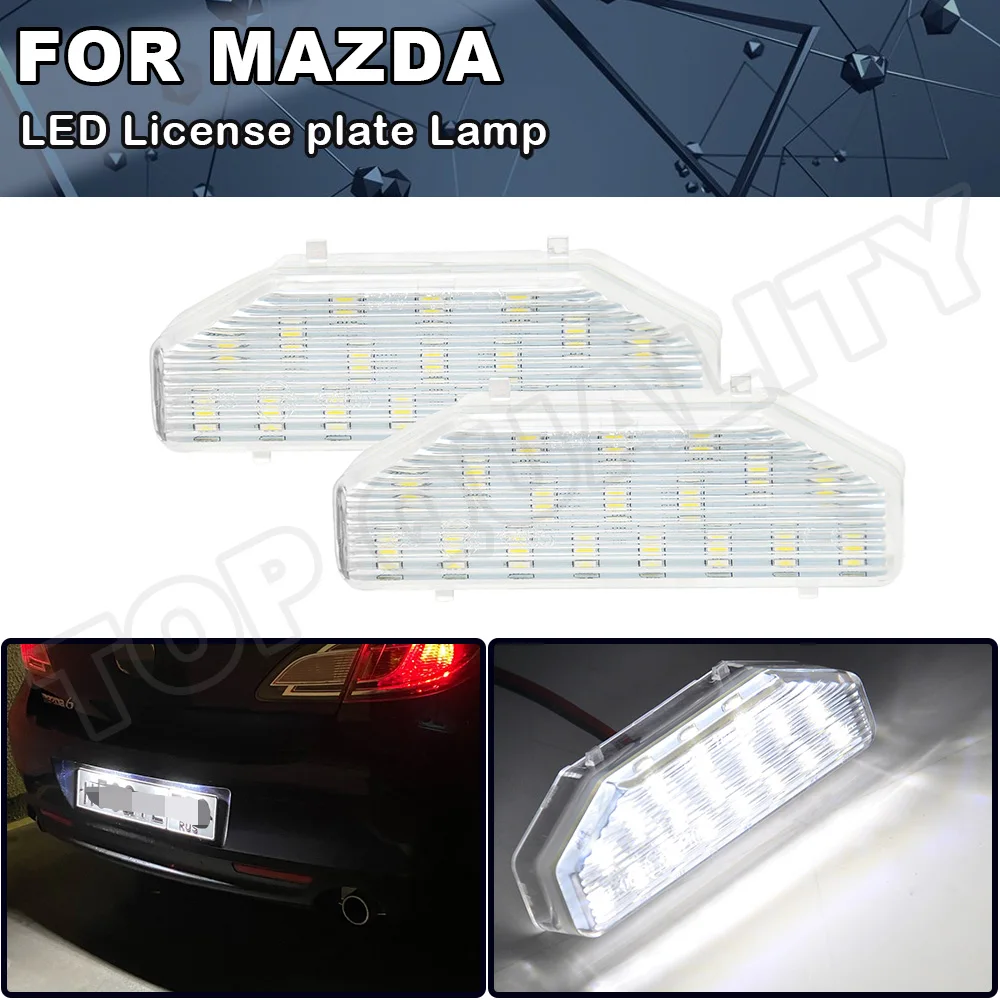 

2Pcs Xenon White LED Number License Plate Light Lamps For Mazda 6 MAZDA6 GH 2006-2012 Mazda RX-8 2004-2012 OEM#:GS1D-51-270D