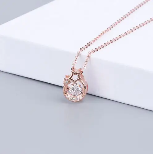 

S925 ladies sterling silver necklace star fairy tale female clavicle chain simple style fashion aristocrat custom necklace