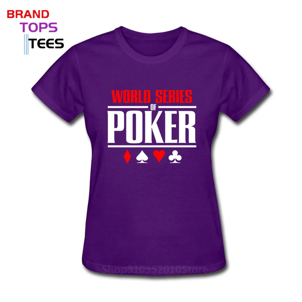 Забавная летняя футболка модная женская WSOP с принтом сериала покера мира топы