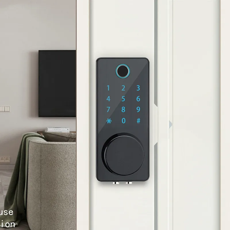 Дверной замок tuya smart home электронный Wi Fi биометрический с отпечатком