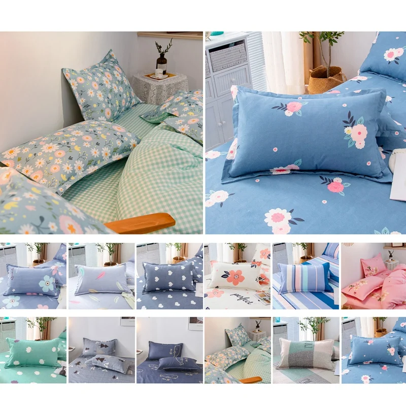 

2 PC Aloe Vera Cotton Pillowcase 19 Printing Color Pillow Case Bedding 48X74CM Pillow Cover Dropshipping