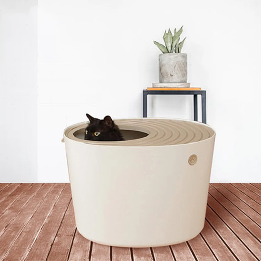 

Plastic Bedpan Cat Litter Box Closed Large Cat Toilet Training Kit Free Arenero Gato Cerrado Reusable Pet Products Scoop B70