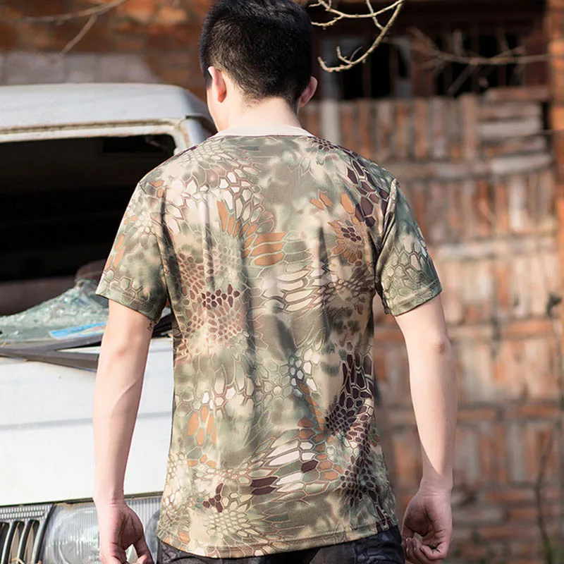 Мужская футболка для охоты на открытом воздухе NANCY TINO дышащая армейская