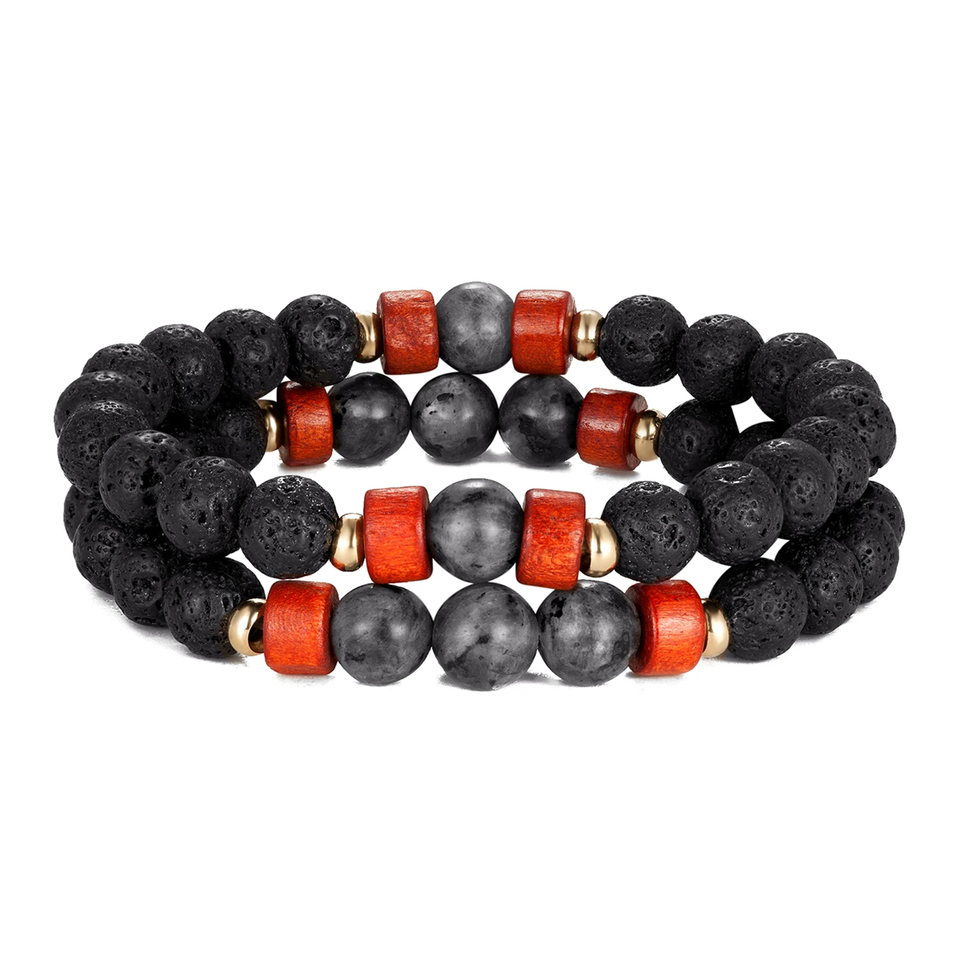 2 шт./компл. Мужские Женские со вставками из натурального камня браслет тигрового