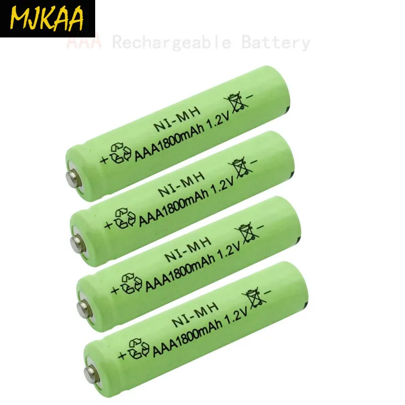 AAA 1 2 v NIMH батарея 3A 1800mah aaa перезаряжаемые ni mh батареи|Перезаряжаемые батареи| |