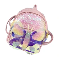 2020 butterfly sequined kids backpack kindergarten bag for girls boys small children travel bags kawayi little girl jelly bag