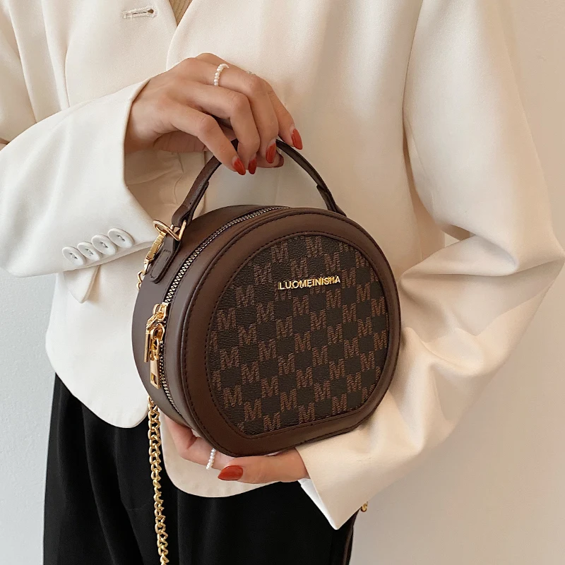

Small Shoulder Bag For Women 2021 New Fashion Chain Messenger Bag Versatile Portable Small Round Bag