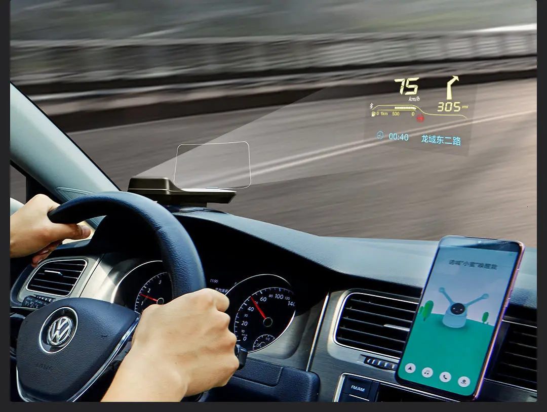 Xiaomi Mijia Carrobot Intelligence Car Hud Head Up Bluetooth Version Display OBD Driving Data Overspeed Warning System