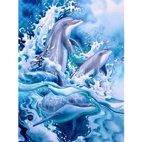 home decor painting diamond art dolphin animals mosaic cross stitch handmade 5d diy paint arts and crafts kit for adults