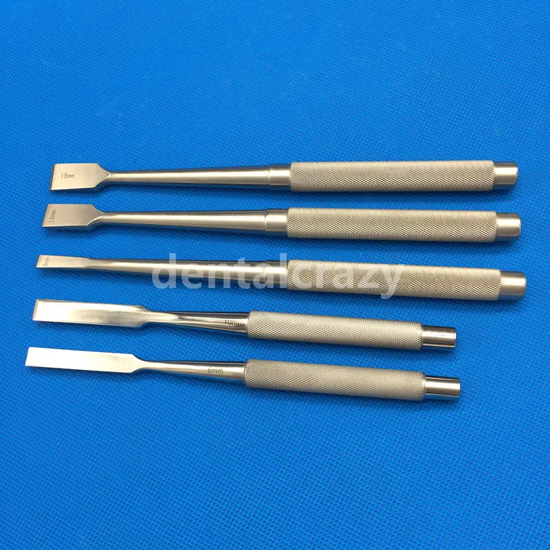 5pcs Mixed Костные остеотомы 6 мм 8 мм 10 мм 12 мм 15 мм ветеринарные ортопедические инструменты - Цвет: 5pcs Mixed