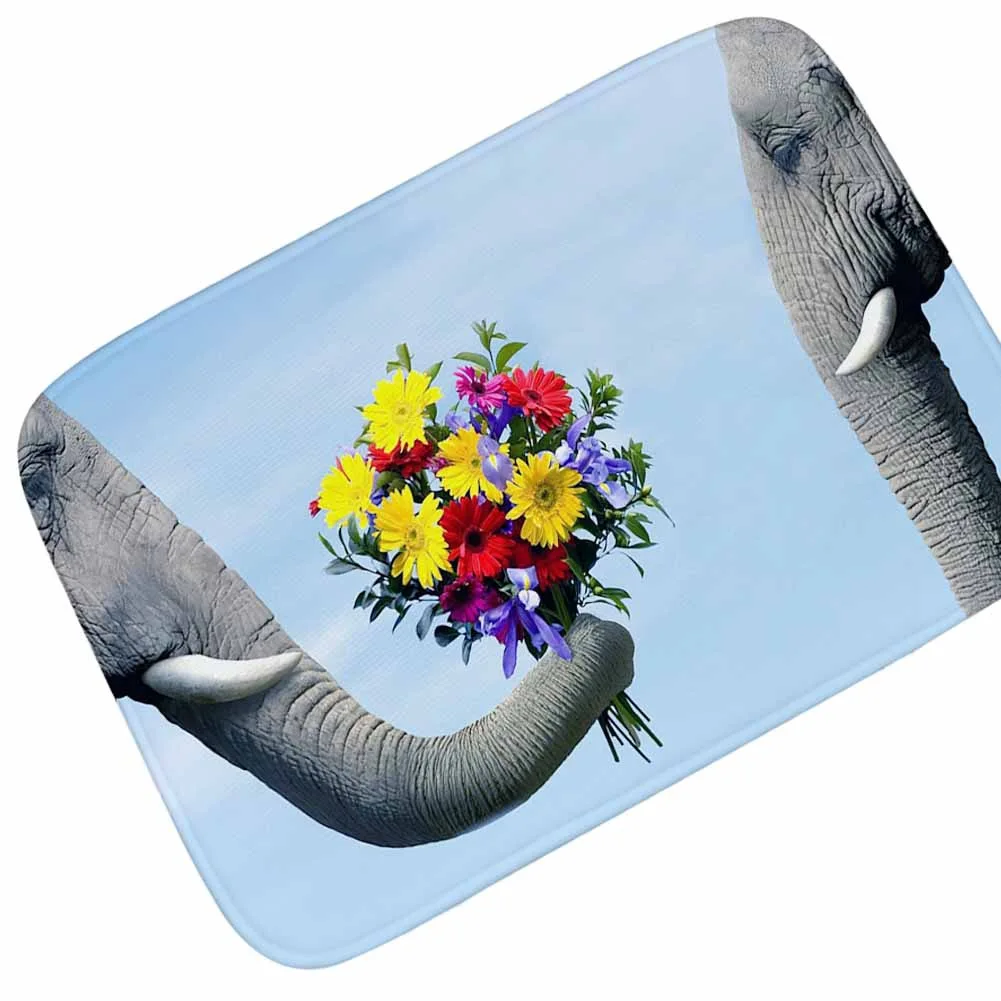 Zeegle коврик с принтом животных удобный для гостиной нескользящий мягкий входной