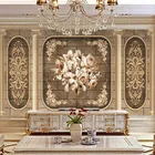 Европейский стиль 3D Ретро цветы обои Гостиная ТВ диван спальня фон Настенный декор Papel де Parede настенная живопись