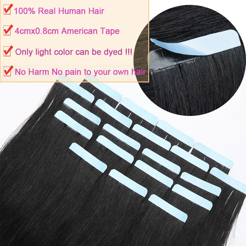SEGO 1.5g/pc Tape In Human Hair Extension Non-Remy 14