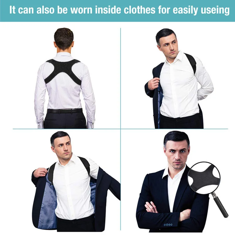 Поддерживающий Пояс для мужчин и женщин регулируемый Корректор осанки спины