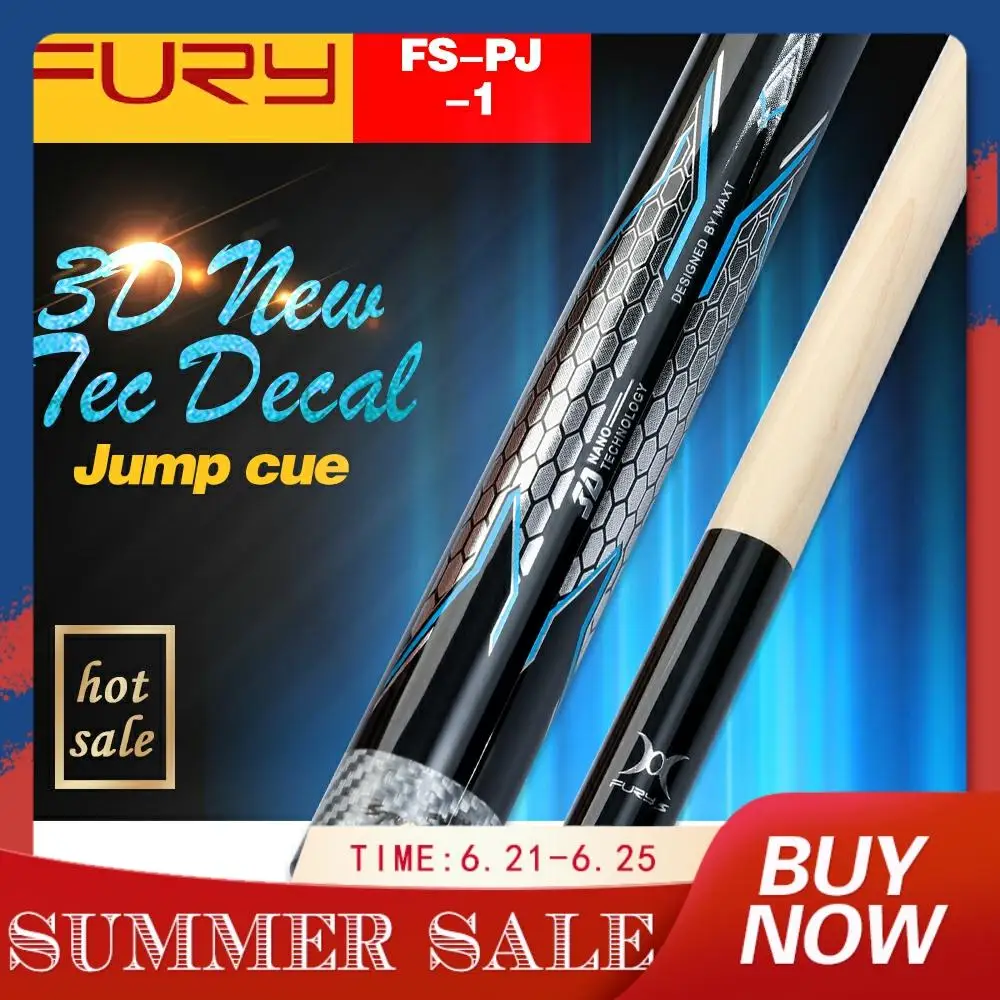 

Fury Billiard Jump Cue FS-PJ-1 13mm Tip Professional Maple Jump Cue Billard Stick Kit Carbon Fiber Teconology Jump Cue Billar