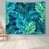 tapestry wall hanging tropical green leaves palm floral flower wall tapestry for bedroom living room dorm wall decor