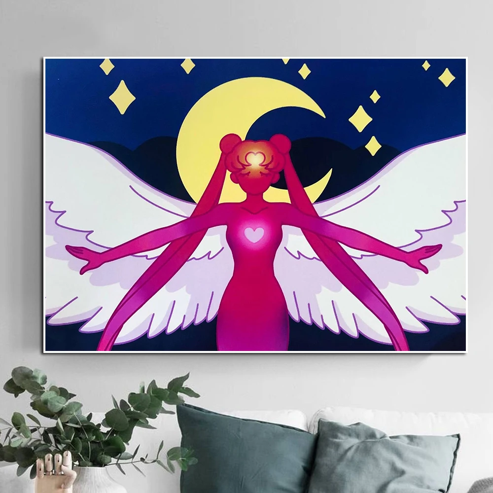 Абстрактная аниме постер Сейлор Мун печать сексуальная девушка комикс Ангел
