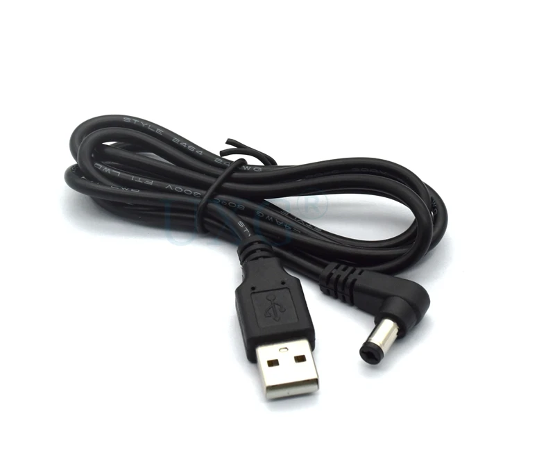 90 прямоугольный USB-кабель 5 мм/2 1 мм вольт DC Barrel Jack зарядное устройство 5*2 кабель