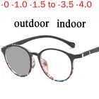 Солнцезащитные очки MINCL мужские, близорукие, круглые, с фотохромными линзами, в полной оправе, винтажные женские оптические очки с УФ-защитой и футляром, NX