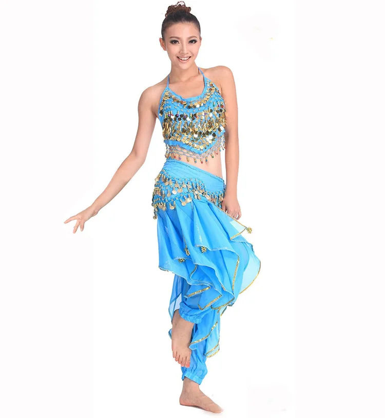 Женский костюм для танца живота из 3 предметов восточных и индийских танцев