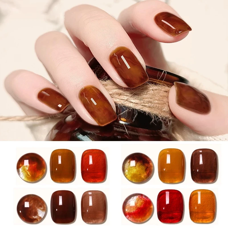 Краска для ногтей с матовым эффектом "Amber Crystal Gel" объемом 8 мл на основе геля, прозрачная при нанесении и сохраняющаяся полупостоянно при использовании UV/LED лампы.