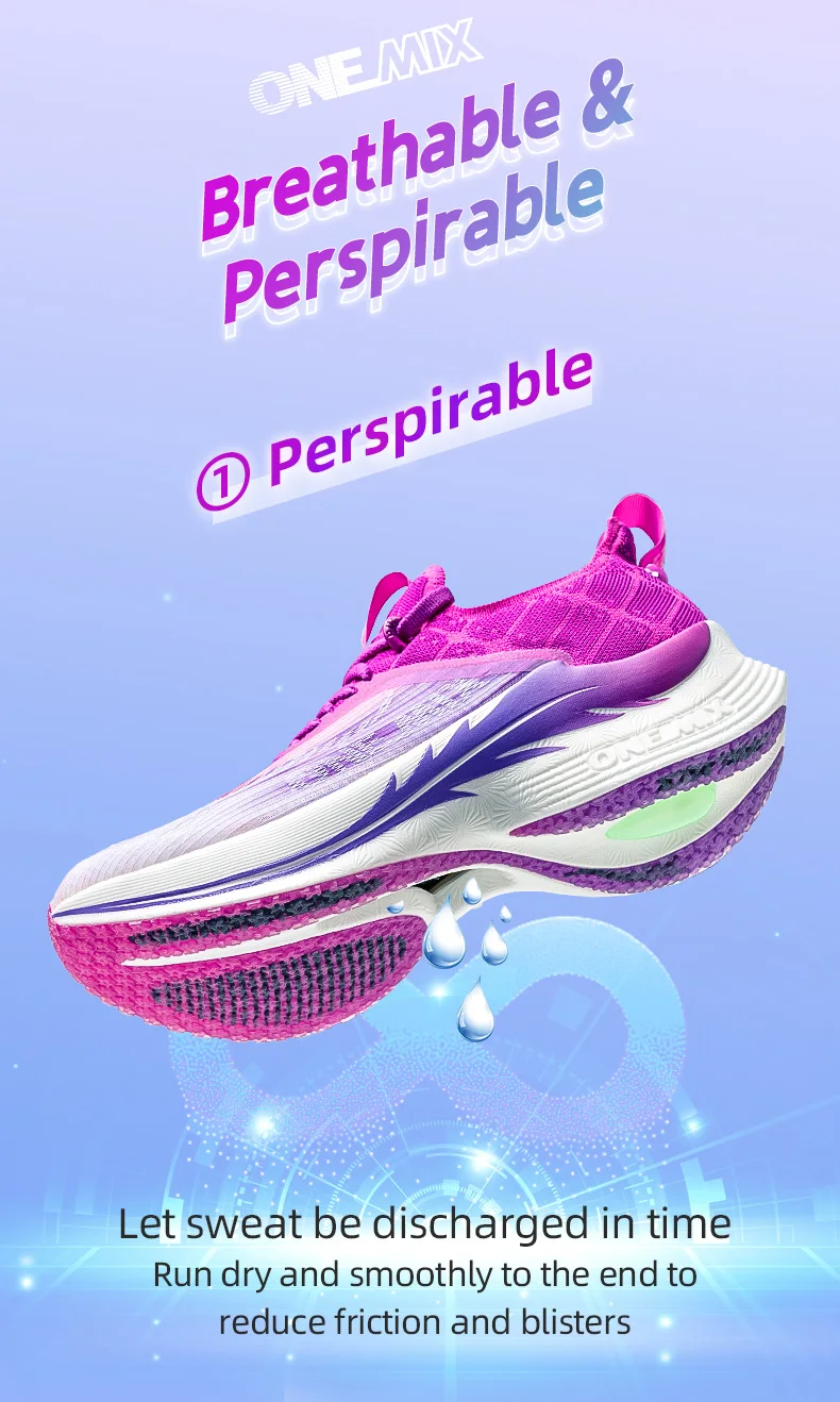 ONEMIX Carbon Plate Marathon Running Racing Shoes Professional Stable Support Shock-relief Ultra-light Rebound Sport Sneakers