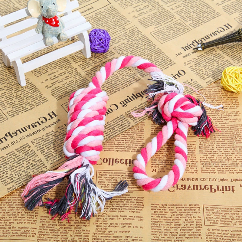 Игрушка для домашних животных двойной узел из хлопчатобумажной веревки плетеный