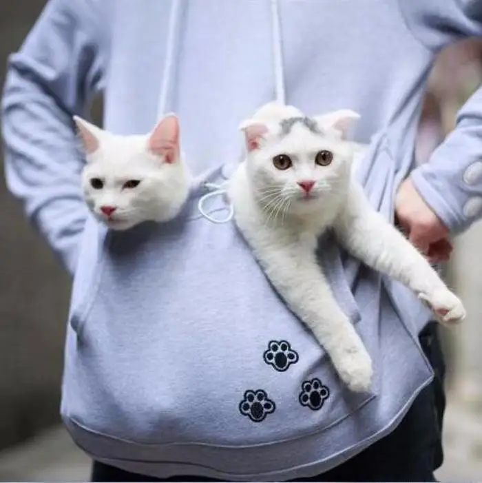 Sweatshirt Cat hoodie Pet Casual Unisex cat kangaroo pocket Sweatershirts Hoodie Sweater shirts Adult Version | Дом и сад