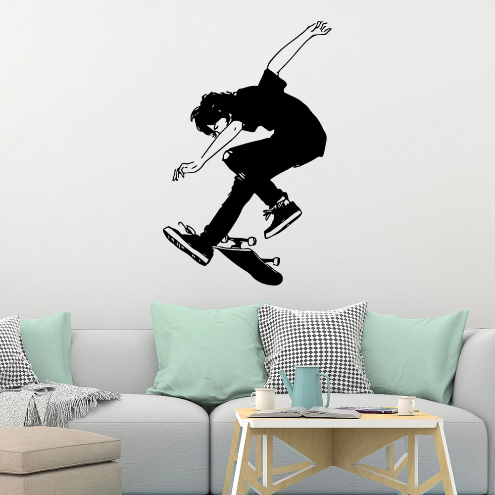 

Diy Skateboard Wall Stickers For Kids Room Decor Sticker Decals Poster Boys Room Skate Wallpaper Mural