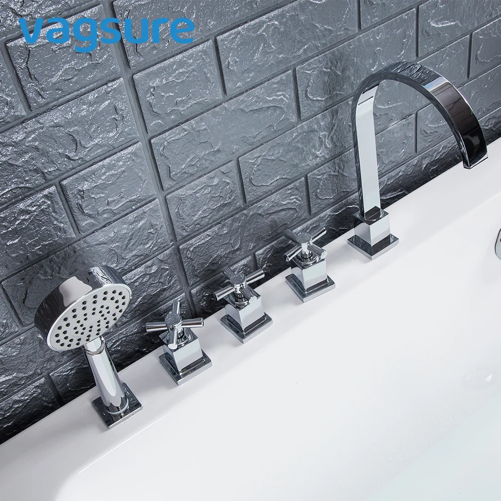 

Латунный Смеситель для массажной ванны «Водопад», хромированный смеситель для ванны, смеситель для холодной и горячей воды, смеситель для в...