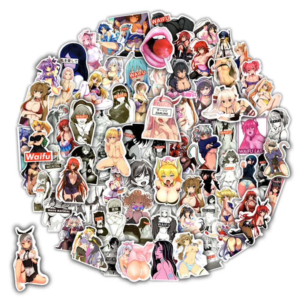 

10/30/50/100pcs Anime Hentai Sexy Decal Stickers DIY Laptop Motorcycle Skateboard Waterproof Pinup Bunny Girl Waifu Sticker Pack