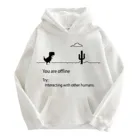 Осенняя Женская толстовка в стиле Харадзюку С Капюшоном в стиле ретро, с динозавром, Свободный Топ с длинным рукавом, пуловер, Повседневная Женская толстовка