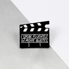 Эмалированная Заколка-зажим для плёнки я говорю бесшумно в фильме цитаты броши значок для джинсовой лацканы заколка для курток режиссера готика ювелирное изделие подарок