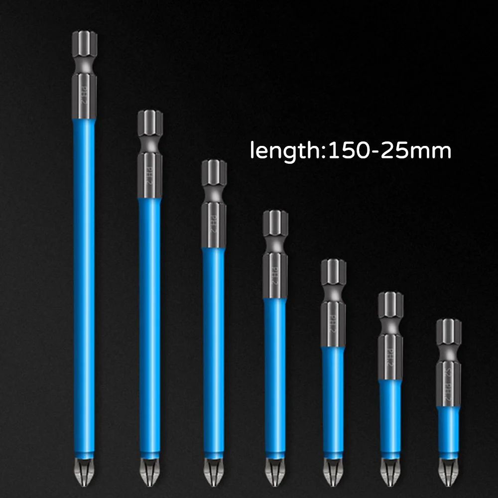 

7pcs/set PH2 Non-slip Drill Bit with Magnetic Electric Screwdriver Bit Strong Wear Resistance And Durable