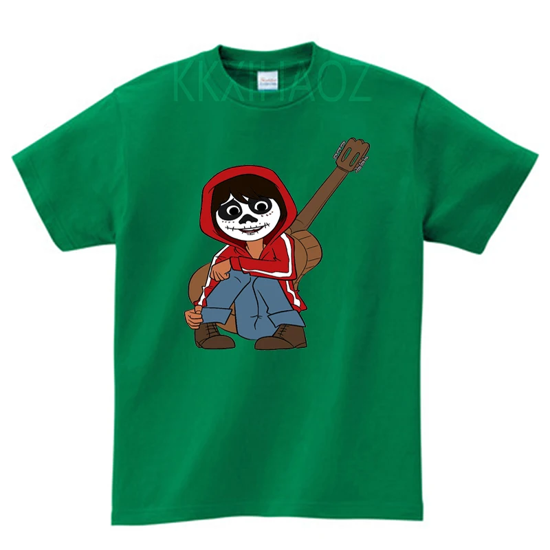 Летняя футболка из 100% хлопка с героями мультфильмов Pixar Movie COCO Детская одежда