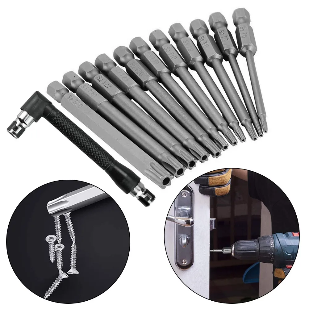 

1/4 Hex Shank 11pcs 75mm Screwdriver Bits Alloy Steel Bit Chrome Vanadium Alloy Steel
