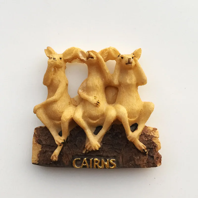 

QIQIPP Australia creative tourism commemorative gift hand painted kangaroo magnetic sticker refrigerator sticker