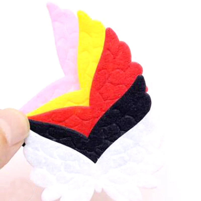 

Нашивки из войлочной ткани с крыльями ангела, 50 шт./партия, 5*3,5 см, аксессуары ручной работы «сделай сам», детский головной убор, одежда, декоративный материал