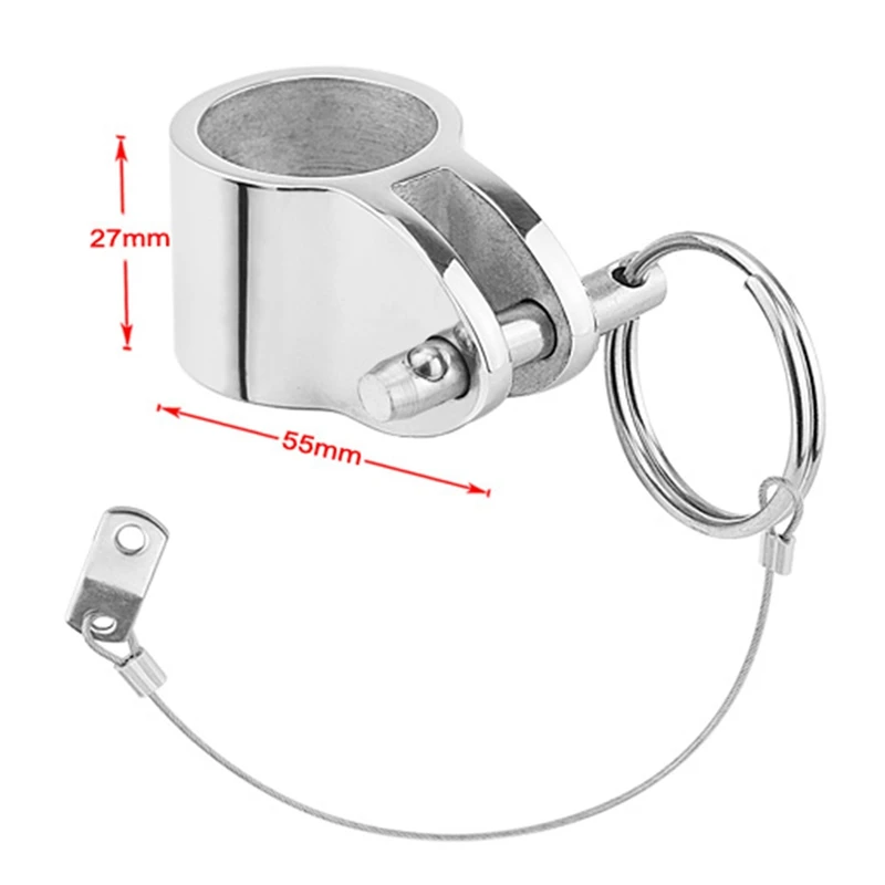 

Stainless Steel Jaw Slide Clamp with Quick Release Pin 1 Inch 25mm Bimini Top Hinged Slide Fitting Hardware Marine Boat